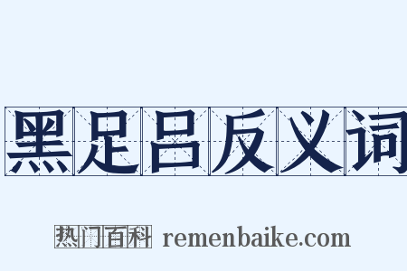 黑足吕反义词是什么意思的图片